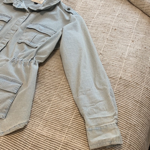 Universal Thread Blue Striped Utility Jacket - Picture 9 of 11